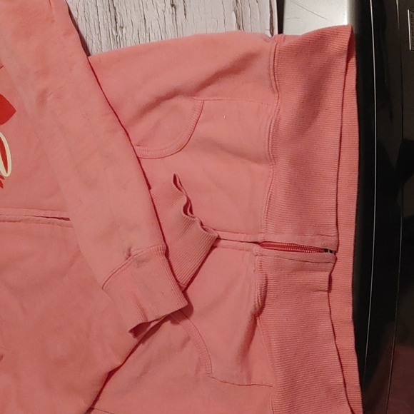 PAUL Frank original pink hoodie monkey zipper sweater Medium girl kids - Picture 3 of 9